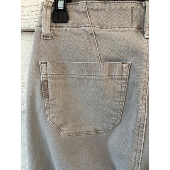 PAIGE Mayslie Jogger Jeans Women’s Size 25 Taupe Stretch Utility Denim Pants - Picture 9 of 11
